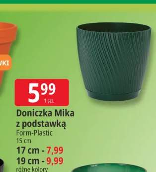 Doniczka Mika z podstawką Form-Plastic 15 cm +2 warianty