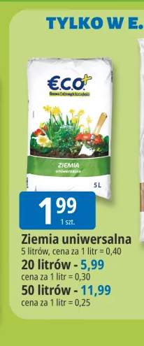 Ziemia uniwersalna E.C.O.+ 5 l +2 warianty