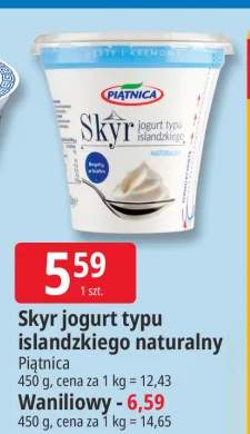 Skyr jogurt typu islandzkiego naturalny Piątnica +1 wariant