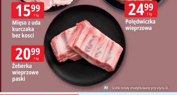 Żeberka wieprzowe paski