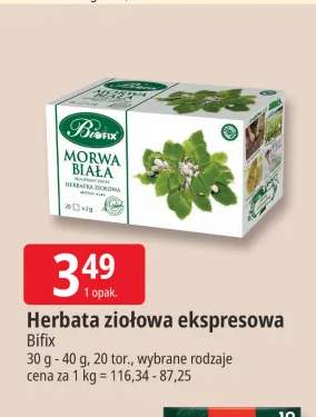 Herbata ziołowa ekspresowa Bifix