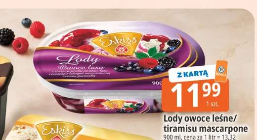Lody owoce leśne Eskiss +1 wariant