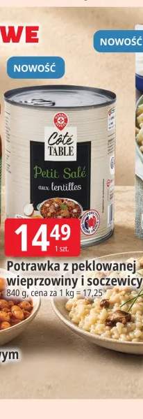 Potrawka z peklowanej wieprzowiny i soczewicy Côté Table