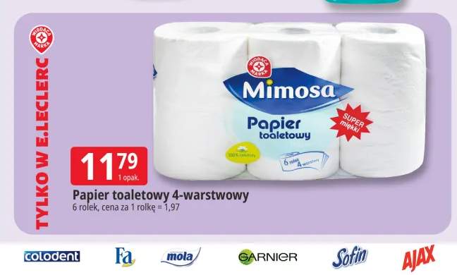 Papier toaletowy 4-warstwowy Mimosa