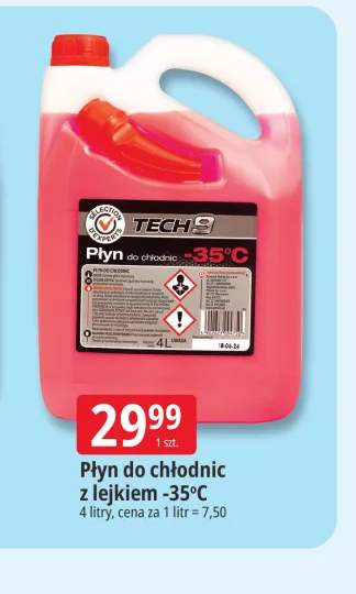 Płyn do chłodnic z lejkiem -35°C Tech9