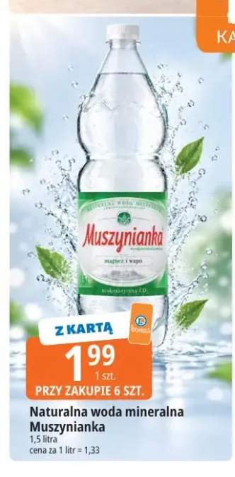 Woda mineralna gazowana Naturalna woda Muszynianka