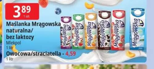 Maślanka Mrągowska naturalna Mlekpol +3 warianty