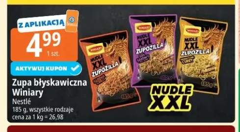 Zupa błyskawiczna Winiary Nudle XXL Zupozilla słodkie chilli +2 warianty