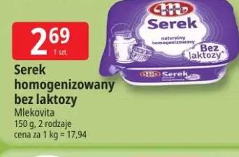 Serek homogenizowany bez laktozy Mlekovita