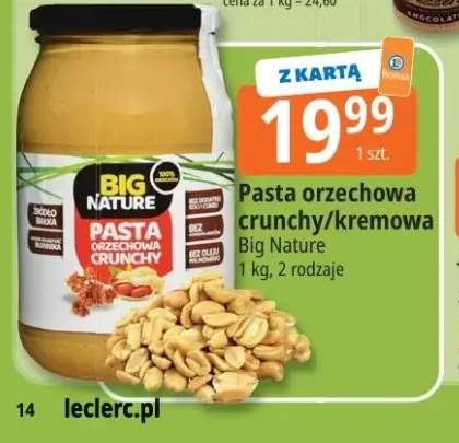 Pasta orzechowa crunchy Big Nature +1 wariant