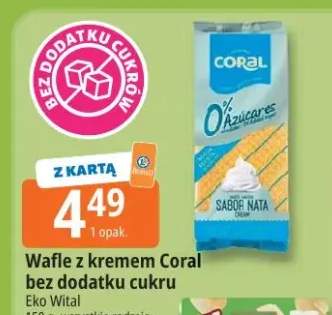 Wafle z kremem Coral bez dodatku cukru