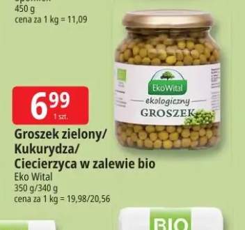 Groszek zielony w zalewie bio Eko Wital +2 warianty
