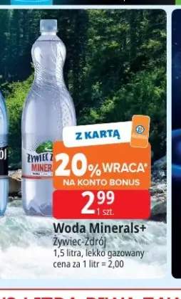 Woda gazowana Minerals+ Żywiec-Zdrój lekko gazowany
