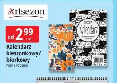 Kalendarz kieszonkowy Artsezon +1 wariant