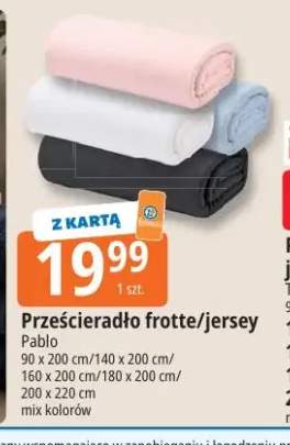 Prześcieradło frotte/jersey Pablo 90x200 cm +4 warianty