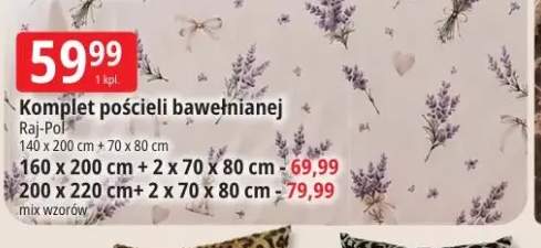 Komplet pościeli bawełnianej Raj-Pol 140x200 cm + 70x80 +2 warianty