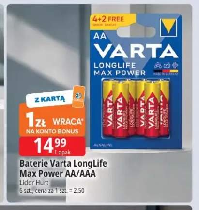 Baterie Varta LongLife Max Power Aa +1 wariant