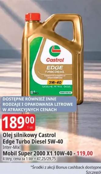 Olej silnikowy Castrol Edge Turbo Diesel 5W-40 +1 wariant