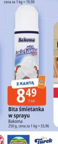 Bita śmietanka w sprayu Bakoma