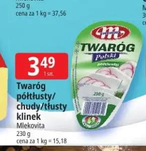Twaróg półtłusty klinek Mlekovita +2 warianty