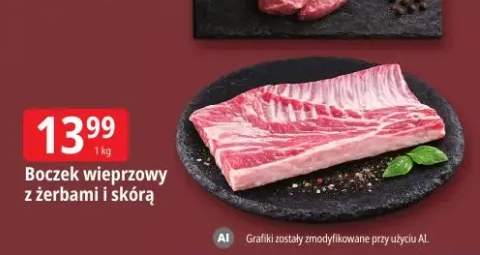 Boczek wieprzowy z żebrami i skórą