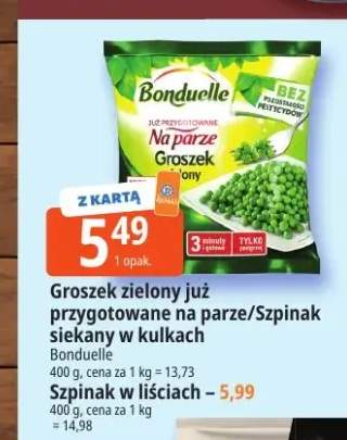 Groszek zielony już przygotowane na parze Bonduelle +2 warianty