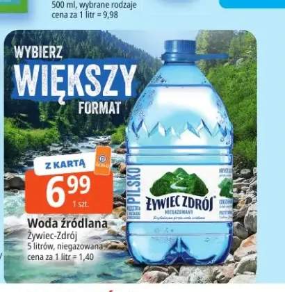 Woda źródlana niegazowana Żywiec Zdrój 5 l