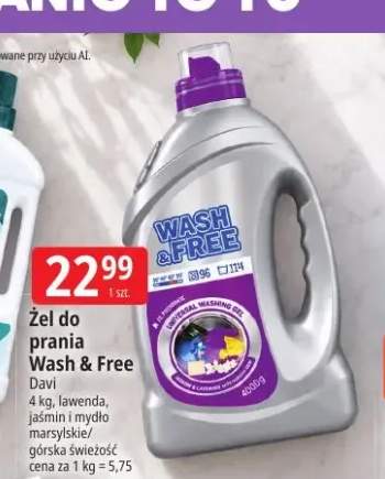 Żel do prania Wash & Free lawenda jaśmin i mydło marsylskie +1 wariant