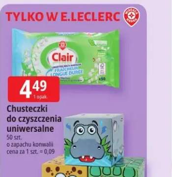 Chusteczki do czyszczenia uniwersalne o zapachu konwalii Clair