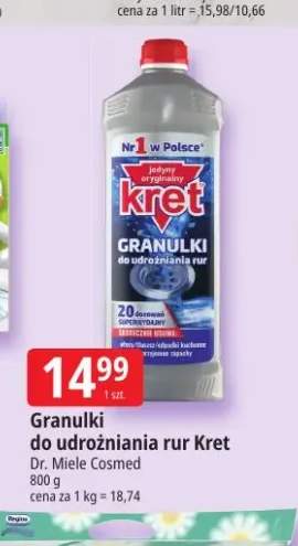 Granulki do udrożniania rur Kret