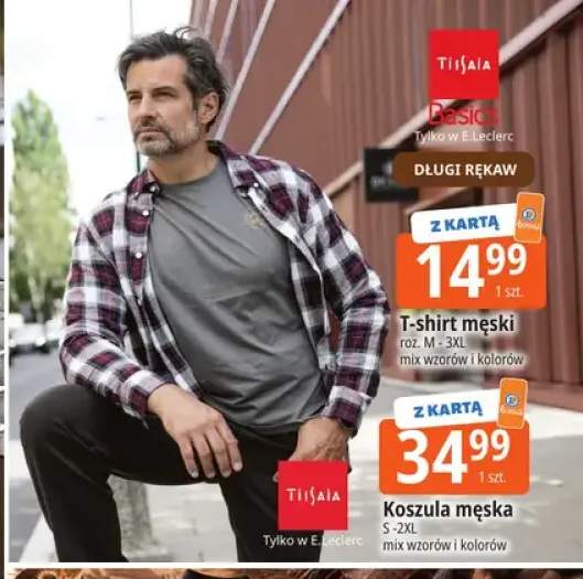 T-shirt męski z długim rękawem Tissaia +1 wariant
