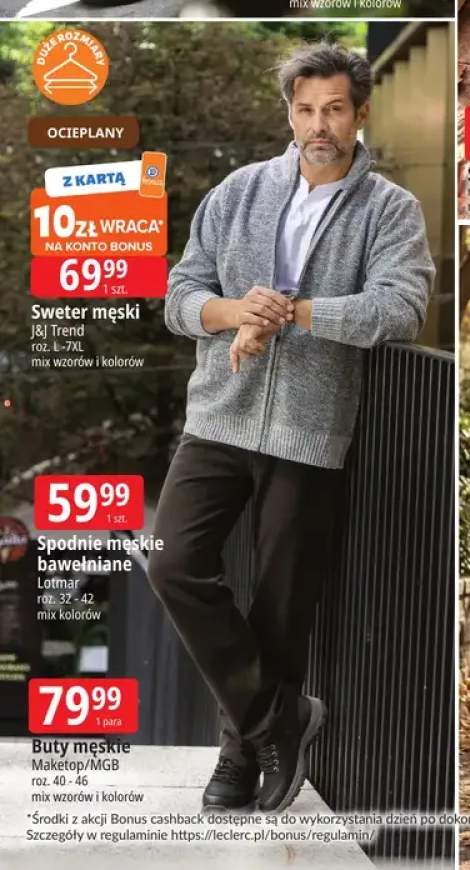 Sweter męski ocieplany J & J Trend +2 warianty