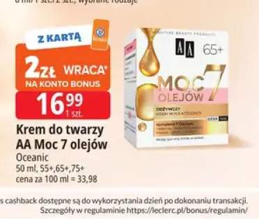 Krem do twarzy AA Moc 7 olejów 55+ +2 warianty