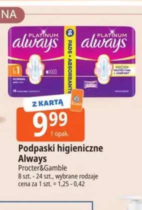 Podpaski higieniczne Always