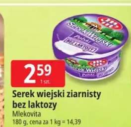 Serek wiejski ziarnisty bez laktozy Mlekovita