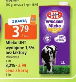 Mleko UHT Wydojone bez laktozy Mlekovita 1,5% +1 wariant