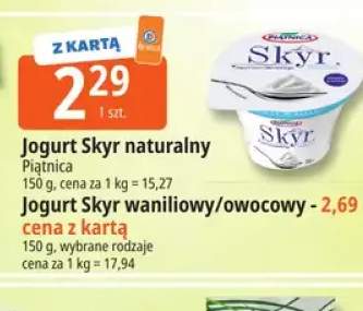 Jogurt Skyr naturalny Piątnica +2 warianty
