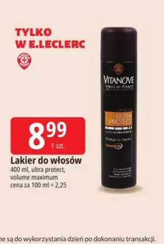 Lakier do włosów ultra protect volume maximum Vitanove