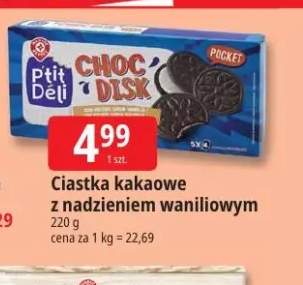 Ciastka kakaowe z nadzieniem waniliowym P'tit Déli