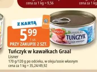 Tuńczyk w kawałkach w oleju Graal +1 wariant
