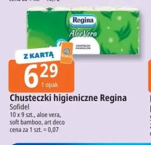Chusteczki higieniczne Regina aloe vera 10-pak +2 warianty