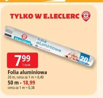 Folia aluminiowa 50 m Elembal +1 wariant