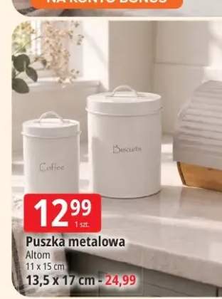 Puszka metalowa 11x15 cm Altom +1 wariant