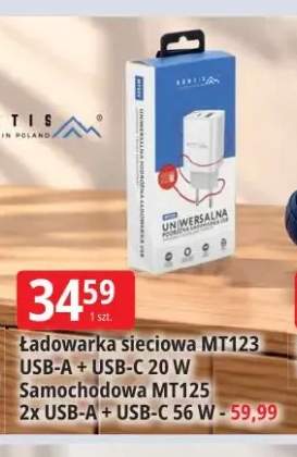 Ładowarka sieciowa MT123 USB-A + USB-C Montis +1 wariant