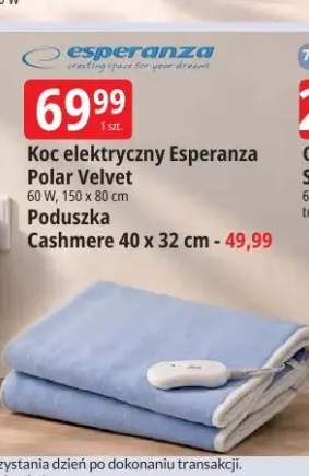 Koc elektryczny Esperanza Polar Velvet 150x80 cm +1 wariant