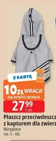 Płaszcz przeciwdeszczowy z kapturem dla zwierząt Niceplace