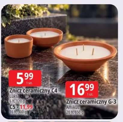 Znicz ceramiczny C4 Luks +2 warianty