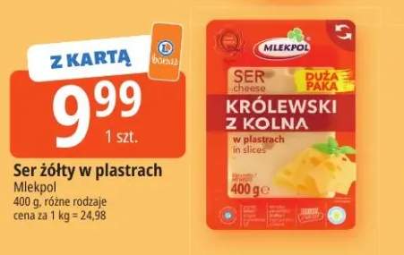 Ser żółty w plastrach Mlekpol