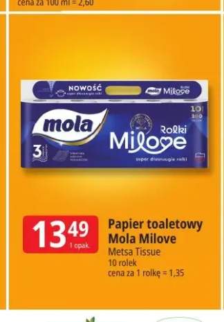 Papier toaletowy Mola Milove 10-pak