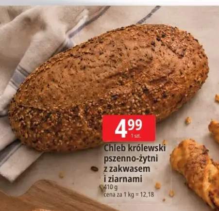 Chleb królewski pszenno-żytni z zakwasem i ziarnami